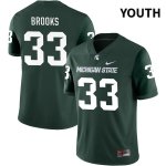 Youth Michigan State Spartans NCAA #33 Kendell Brooks Green NIL 2022 Authentic Nike Stitched College Football Jersey VD32K57VJ